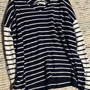 Carve Designs Navy and White Striped Top